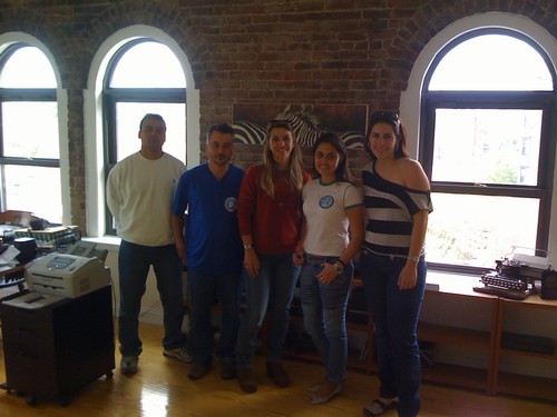 The Team in Michael's office in Central Square 